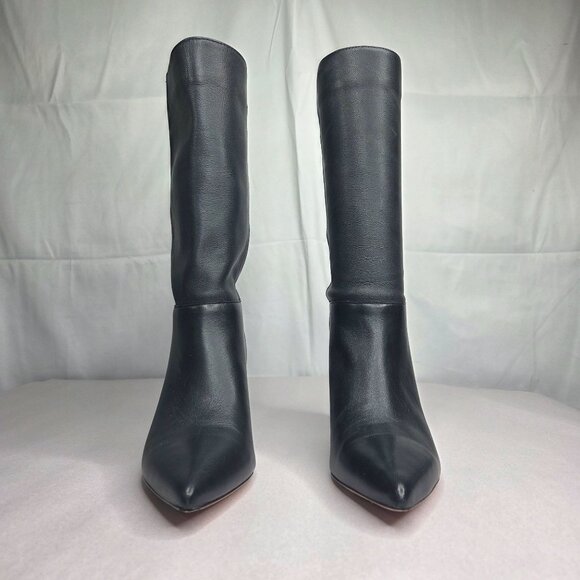 Lauren Ralph Lauren Women's Leannah Black Nappa Leather Boots - Picture 3 of 7